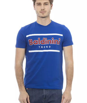 Baldinini Trend Blue Cotton Men T-Shirt