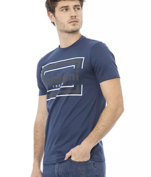 Baldinini Trend Blue Cotton Men's T-Shirt