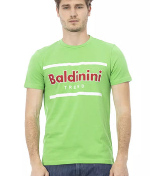 Baldinini Trend Green Cotton Men T-Shirt