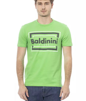 Baldinini Trend Green Cotton Men T-Shirt