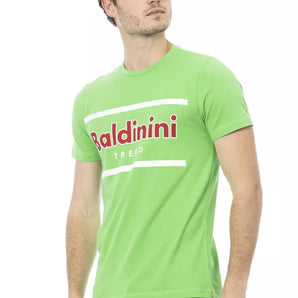 Baldinini Trend Green Cotton Men T-Shirt