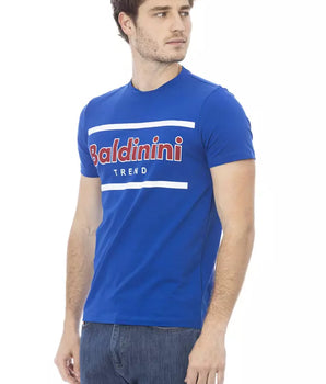 Baldinini Trend Blue Cotton Men T-Shirt