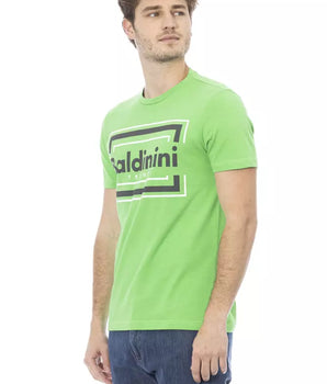 Baldinini Trend Green Cotton Men T-Shirt