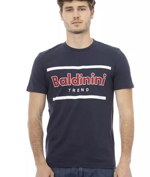 Baldinini Trend Blue Cotton Men's T-Shirt