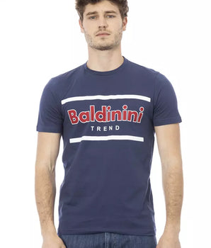 Baldinini Trend Blue Cotton Men T-Shirt