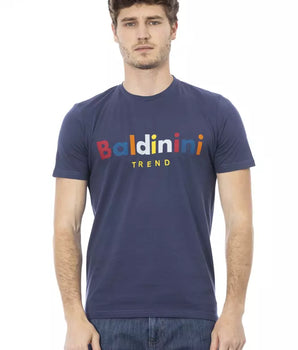 Baldinini Trend Blue Cotton Men T-Shirt