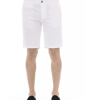 Baldinini Trend White Cotton Men Bermuda Short
