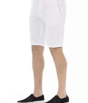 Baldinini Trend White Cotton Men Bermuda Short