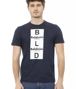 Baldinini Trend Blue Cotton Men T-Shirt
