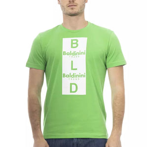 Baldinini Trend Green Cotton Men T-Shirt