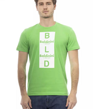 Baldinini Trend Green Cotton Men T-Shirt