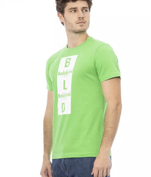 Baldinini Trend Green Cotton Men T-Shirt