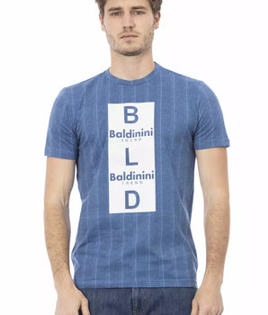 Baldinini Trend Light Blue Cotton Men T-Shirt