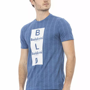 Baldinini Trend Light Blue Cotton Men T-Shirt