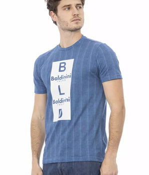 Baldinini Trend Light Blue Cotton Men T-Shirt