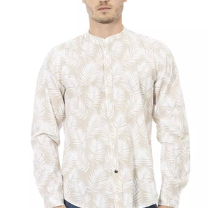 Baldinini Trend Beige Cotton Men Shirt