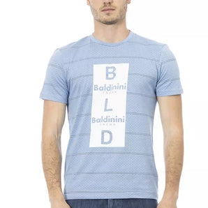 Baldinini Trend Light Blue Cotton Men T-Shirt