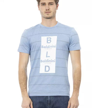 Baldinini Trend Light Blue Cotton Men T-Shirt