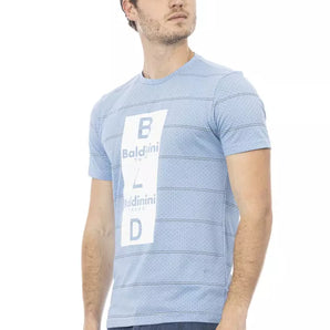 Baldinini Trend Light Blue Cotton Men T-Shirt