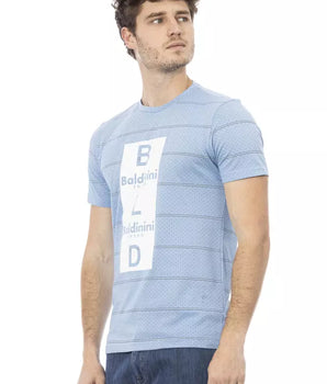 Baldinini Trend Light Blue Cotton Men T-Shirt