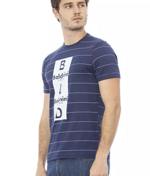 Baldinini Trend Blue Cotton Men's T-Shirt