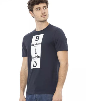 Baldinini Trend Blue Cotton Men's T-Shirt