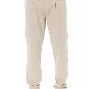 Baldinini Trend Beige Cotton Men Chino Pants