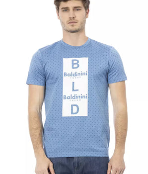 Baldinini Trend Light Blue Cotton Men's T-Shirt