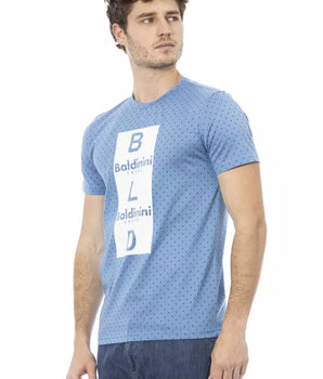 Baldinini Trend Light Blue Cotton Men's T-Shirt