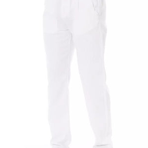 Baldinini Trend White Cotton Men Trouser