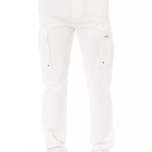 Baldinini Trend Chic White Cargo Trousers - Tailored Fit &amp; Stretch