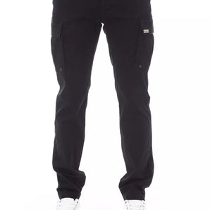 Baldinini Trend Black Cotton Men Cargo Trouser