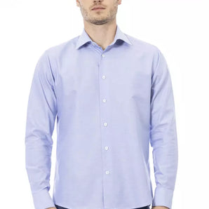 Baldinini Trend Light Blue Cotton Men Shirt