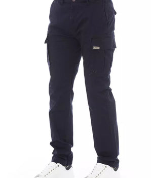Baldinini Trend Blue Cotton Men Cargo Trouser