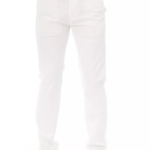 Baldinini Trend White Cotton Men Chino Trouser