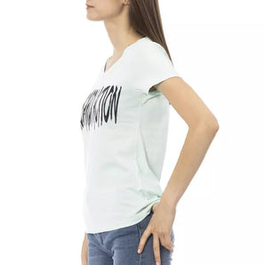 Trussardi Action Light Blue Cotton Women Top