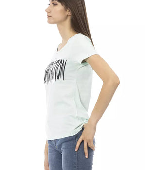 Trussardi Action Light Blue Cotton Women Top