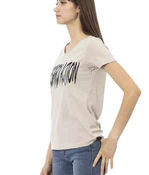 Trussardi Action Beige Cotton Women T-Shirt