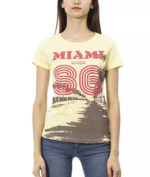 Trussardi Action Yellow Cotton Women T-Shirt