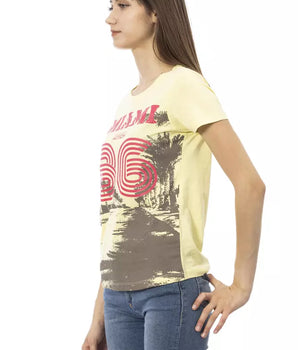 Trussardi Action Yellow Cotton Women T-Shirt