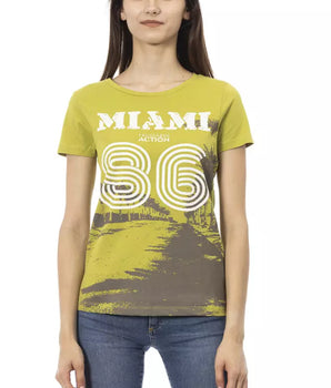Trussardi Action "Green Cotton Women T-Shirt"