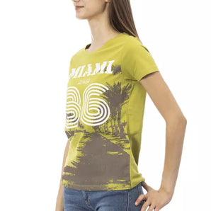 Trussardi Action Green Cotton Women Top