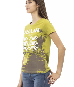 Trussardi Action "Green Cotton Women T-Shirt"
