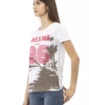 Trussardi Action White Cotton Women T-Shirt