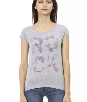 Trussardi Action Gray Cotton Women T-Shirt