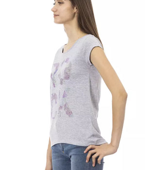 Trussardi Action Gray Cotton Women T-Shirt