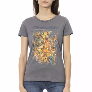 Trussardi Action Elegant Camiseta Chic de Manga Corta Gris