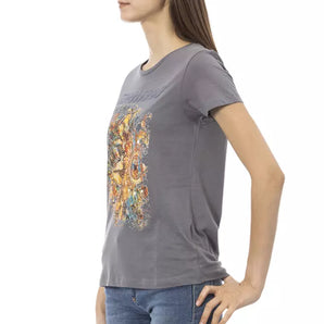 Trussardi Action Elegant Camiseta Chic de Manga Corta Gris