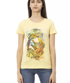 Camiseta Trussardi Action de algodón amarillo para mujer