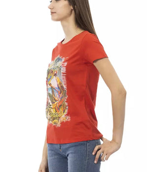 Trussardi Action Red Cotton Women Top Trussardi Action 